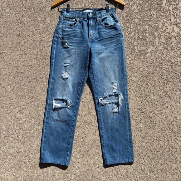 Madewell Denim - Madewell The Perfect Vintage Jean Size 24 Jeans Medium High Rise Distressed